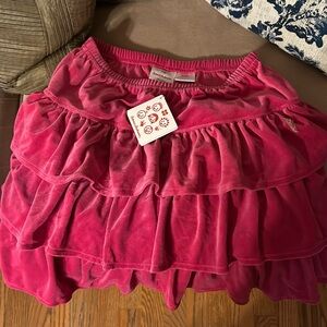 Hanna Andersson pink ruffle skirt size 160 77% cotton 23% polyester